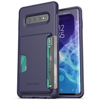 Encased Galaxy S10 Plus Wallet Case (2019 Phantom) Ultra Protective Cover with Card Holder Slot (3 Credit Cards Capacity) for Samsung Galaxy S10+ - Merlot Purple