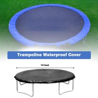 PROKTH 14FT Trampoline Replacement Safety Pad Bounce Frame Waterproof Spring Cover - Black