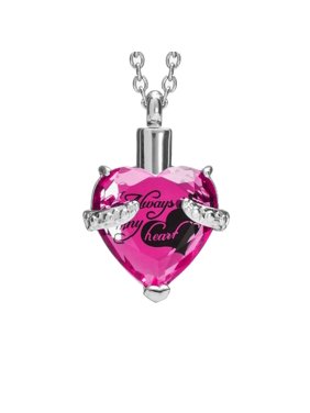 Cremation Memorial Keepsake Urn Pendant Necklace with Gift Box