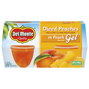 DM Peach Fruit Cups in Peach Gel, 4.5 Oz, 4 Count