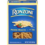 Ronzoni No. 76 Penne Rigate Pasta, 16-Ounce Box