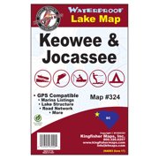 Kingfisher Maps Waterproof Topographical Lake Map Keowee & Jocassee South Carolina