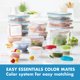 image 1 of Easy Essentials 36 Pc Color Mates Assorted Food Storage Container Set