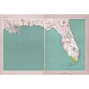 Laminated Map - Large detailed road atlas of Florida state Poster 20 x 30