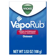 Vicks VapoRub Cough Suppressant Chest Rub Ointment, Original, 3.53 oz