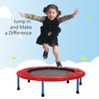 Trampoline Kid Trampoline Portable Trampoline For Kids With Handrail And Padded Cover Rebounder Jumping Mat Safe for Kid w/Padded 36 Inch trampoline Fitness Equipment