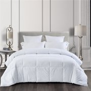 All Season Down Alternative Duvet - Quilted Duvet Insert with Corner Tabs - Box Stitched Microfiber White Duvet - Hypoallergenic, Fluffy, Ultralsoft, Hotel Quality - 90" W x 92" L