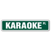 KARAOKE Street Sign microphone songs discs cd cds | Indoor/Outdoor | 14" Wide