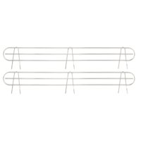 HSS Wire Shelf Back Ledge, Fits on 36" wide wire shelf, Chrome Color, 2-PACK