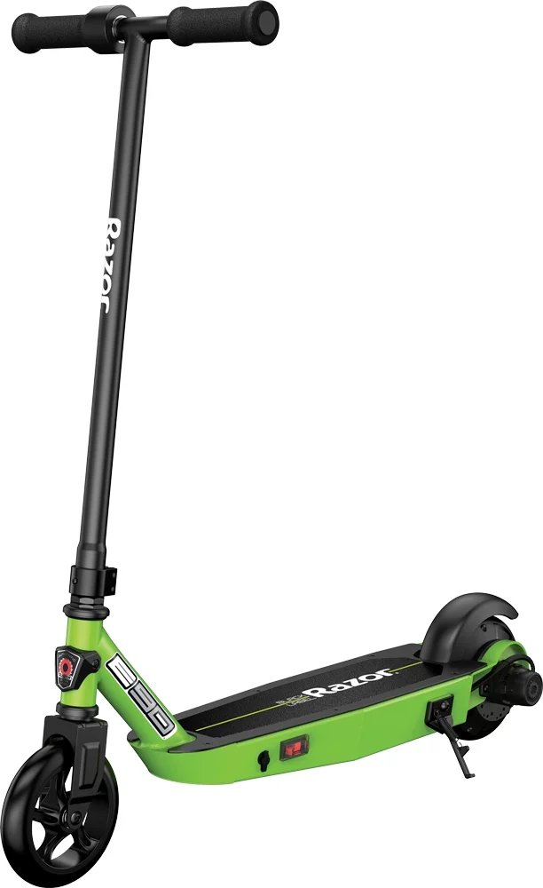 Razor Black Label E90 Electric Scooter for Kids Age 8 and Up, Power Core High-Torque Hub Motor, Up to 10 mph, All-Steel Frame