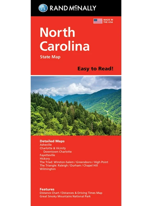 Rand McNally Easy to Read: North Carolina State Folded Map, (Paperback)