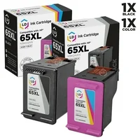 LD Compatible Replacement for 65 / 65XL Set of 2 High Yield Black & Tri-Color Cartridges for use in DeskJet 2652, 3720, 3730, 3732, 3752, 3755 & 3758