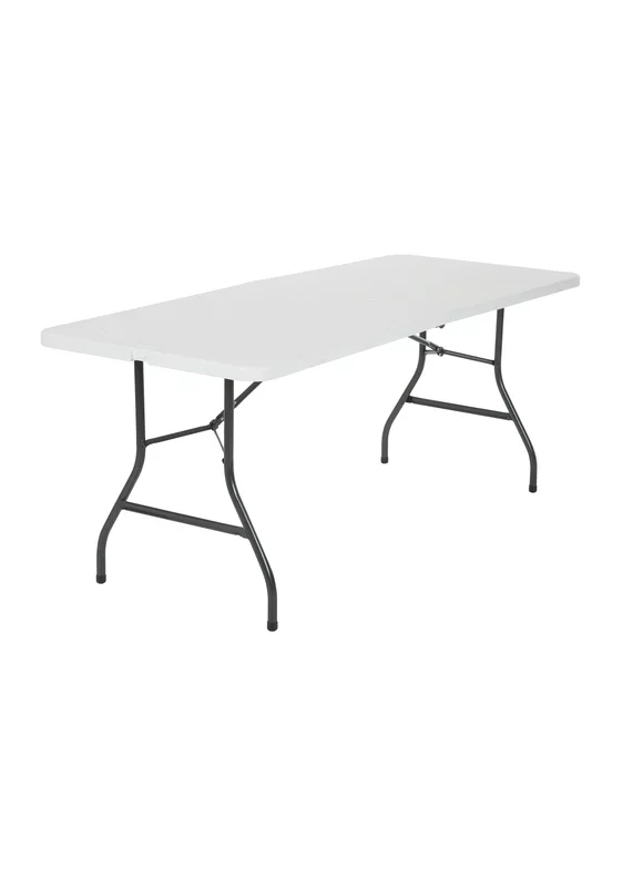 Cosco 6 Foot Folding Table In White Speckle