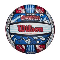 Wilson Graffiti Outdoor Volleyball, Official Size, Red/White/Blue