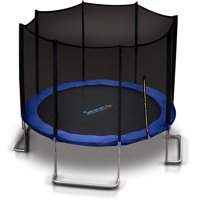SereneLife SLTRA10BL - Home Backyard Sports Trampoline - Large Outdoor Jumping Fun Trampoline for Kids / Children, Safety Net Cage (10 ft.)