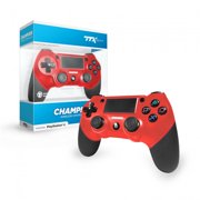TTX Tech Champion Wireless Controller Red  Easy Pairing PS4 Gaming Remote with 4-Face Button Layout, Analog Sticks, Headset Support, 3.25 ft. Cable | Gaming Consoles