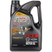 (3 Pack) Castrol EDGE High Mileage 0W-20 Advanced Full Synthetic Motor Oil, 5 QT