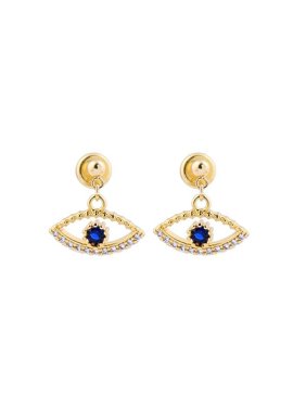 Crystal evil eye earrings Gold Plated Blue Zircon women jewelry birthday gift mothers day gift