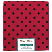Waverly Inspirations Cotton 18" x 21" Fat Quarter Dot POP-BLACK Fabric, 1 Each