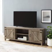 Woven Paths Farmhouse Barn Door TV Stand for TVs up to 80", Multiple Finishes