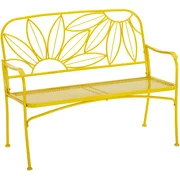 Mainstays Hello Sunny Outdoor Patio Bench, Yellow