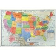 Kappa United States Wall Map USA Poster, Home/School/Office