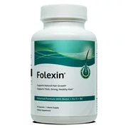 Folexin Natural Hair Growth Support Supplement with Biotin - 60 Capsules