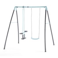 Plum Premium Metal Single Swing and Glider with Mist