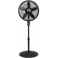 Lasko 18" 3-Speed Oscillating Cyclone Pedestal Fan with Remote Control and Timer, 1843, Black