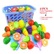 Besufy Fruit Vegetable Food Cutting Set Reusable Role Play Pretend Kitchen Kids Toys