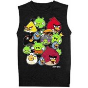 Angry Birds Muscle T-Shirt Big Boys' Shadow Group Muscle T-Shirt