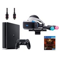 PlayStation VR Start Bundle 5 Items: VR Start Bundle,Sony PS4 Slim 1TB Console - Jet Black,VR game disc PSVR Until Dawn: Rush of Blood