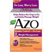 AZO Bladder Control Weight Management Supplement, 48 Capsules, 2 Pack