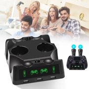 Charging Station Dock fit for PS Move and PlayStation PS4 / PS4 Slim / PS4 Pro Controllers, TSV 4in1 Charging Dock Charger Stand Fast Charging Compatible with PlayStation PS4 Slim Pro