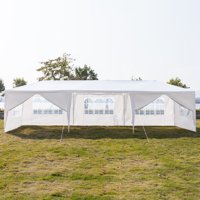 Clearance! Backyard Tent for Parties, URHOMEPRO 2020Newest Wedding Party Tent, Waterproof Patio Gazebo with 8 Removable Sidewalls, Canopy Tent for Camping Outside Party BBQ, 10x30ft, White, W507
