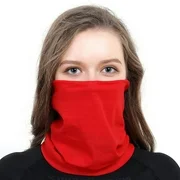 Multifunctional Multipurpose Tube Bandana Headband Face Mask Mouth Protective Cover, Red