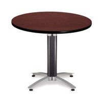 OFM Model MT36RD 36" Multi-Purpose Round Table with Metal Mesh Base, Mahogany