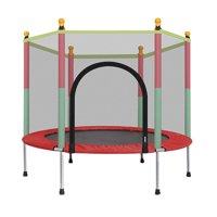 JCXAGR 5FT Kids Trampoline With Enclosure Net Jumping Mat And Spring Cover Padding