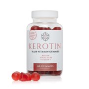 Kerotin Hair Growth Gummies - Vegetarian, Natural and 100% Made in The US - for Thinning Hair and Faster Growth - Berry Flavored, Contains Biotin and Essential Vitamins