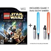 Nintendo Wii Lego Star Wars Complete Sage Game + Dual Glow Sabers [Wii]