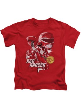 Power Rangers - Red Ranger - Juvenile Short Sleeve Shirt - 5/6