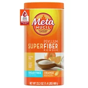 Metamucil Psyllium Sugar-Free Super Fiber Powder, Orange, 114 tsp