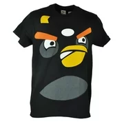 Angry Birds Black Bird Face Rovio Video Game Phone Adult Mens Tshirt Tee Large