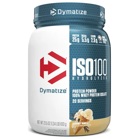 ISO100 Hydrolyzed 100% Whey Protein Isolate - Gourmet Vanilla (1.3 Lbs. / 20 Servings)