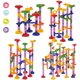 image 1 of Marble Race Track 196 Pcs Marble Run Compact Set, Construction Building Blocks Toys, STEM Learning Toy, Educational Building Block Toy