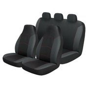 Auto Drive 3 Piece Front and Rear Seat Covers, Monarco Black