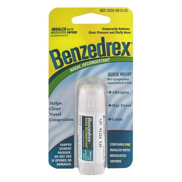 Benzedrex Inhaler Propylhexedrine Nasal Decongestant - 1 Ea, over the counter medecines