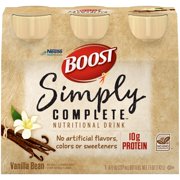 Boost Simply Complete Nutritional Drink Vanilla Bean 8 fl oz Bottles 6 Count