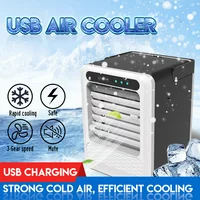 Mini USB Air Cooler Portable 3 Wind Gear Adjustable Air Conditioner Air Humidifier Purifier Desktop Air Cooling Fan for Office Home Room Gifts