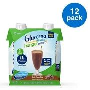 Glucerna Hunger Smart Meal Size, Diabetes Nutritional Shake, Meal Replacement To Help Manage Blood Sugar, Rich Chocolate 16 fl oz, 12 Count